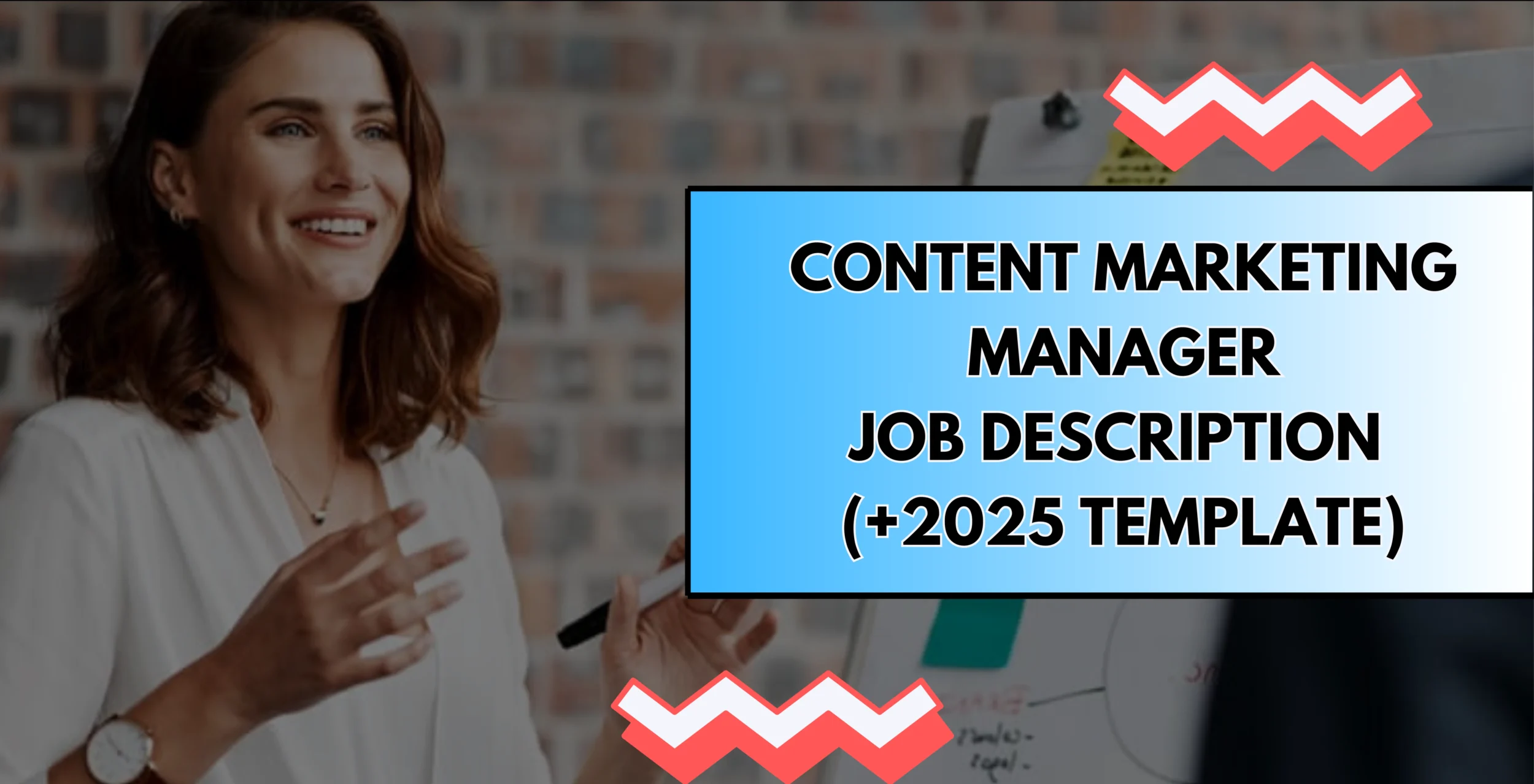 cover image for content marketing manager job description template