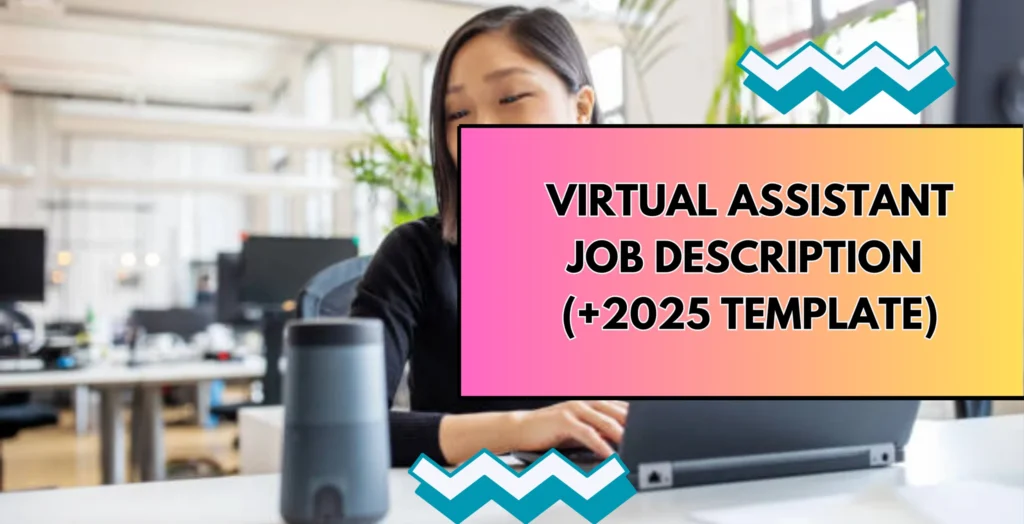 cover image for virtual assistant job description template