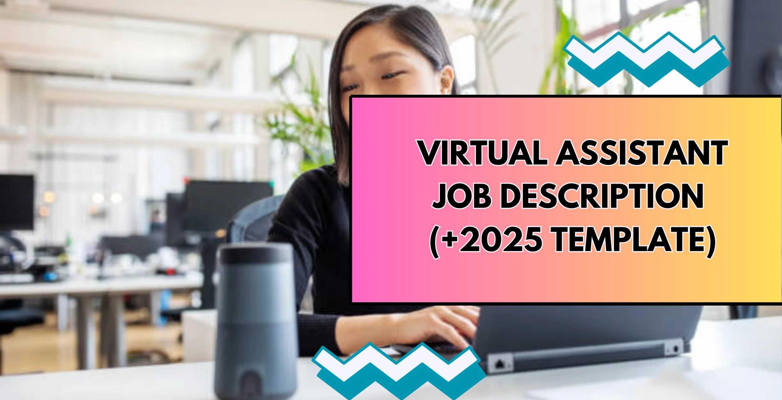 cover image for virtual assistant job description template