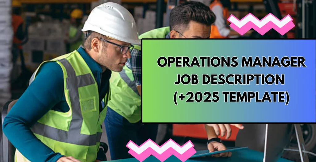 Cover image for operations manager job description template