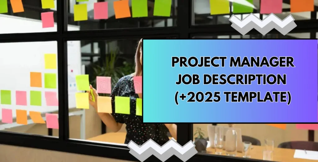 cover image for project manager job description template