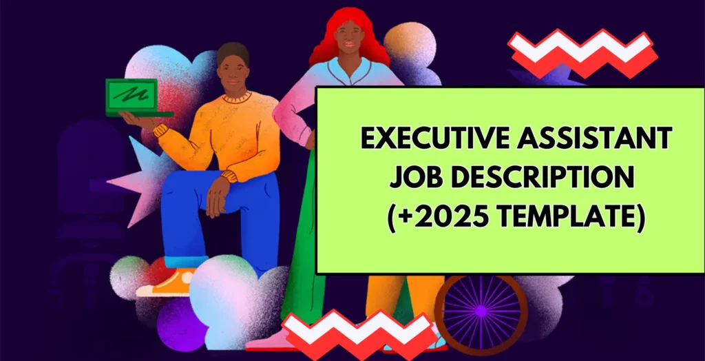 cover image for executive assistant job description template